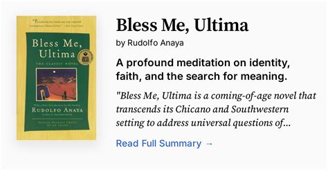 Bless Me Ultima Plot Summary