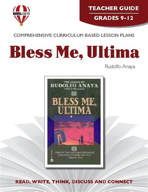 Bless Me Ultima Study Guide