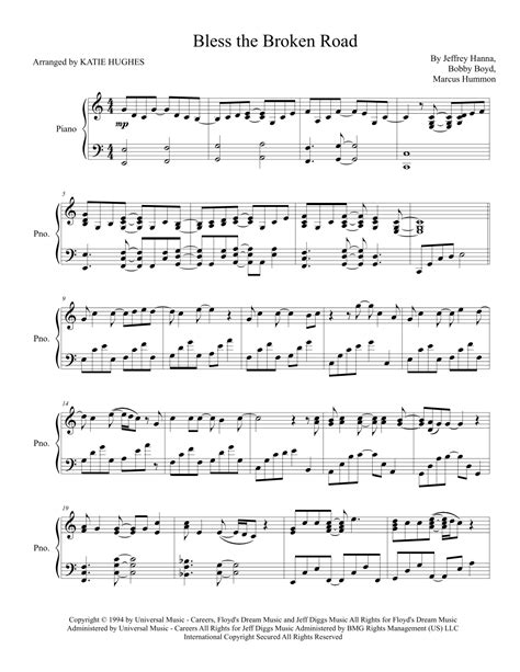 bless the broken road sheet music