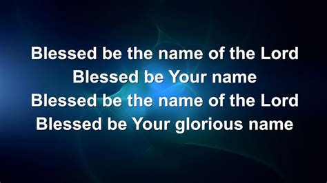 Blessed Be Your Name Lyrics