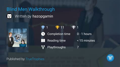 Blind Men Walkthrough