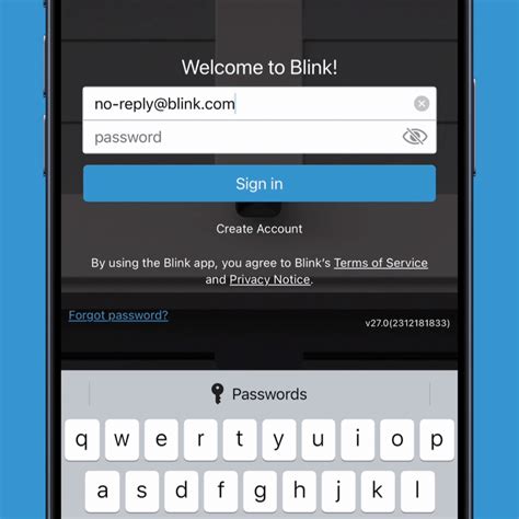 Blink Log In