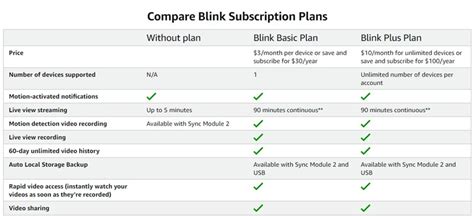 Blink Subscription Plan