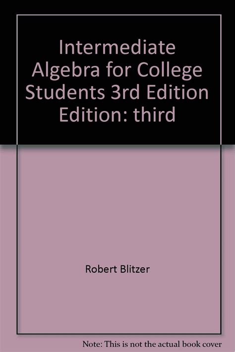 Read Online Blitzer College Algebra 3Rd Edition 