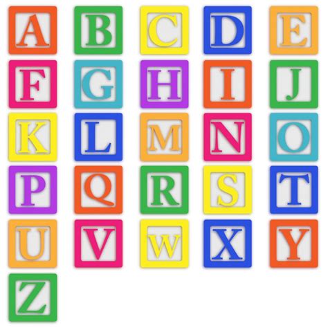 Block Alphabet Card Alphabet In Block Letters - Alphabet In Block Letters