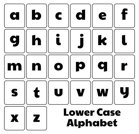 Block Letters Alphabet Lower Case Alphabet In Block Letters - Alphabet In Block Letters