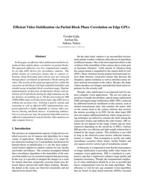 Full Download Block Processing Video Stabilization Ijsrp 
