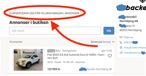 blocket ta bort annons
