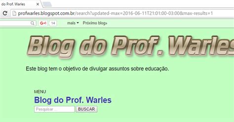 Blog Do Prof Warles