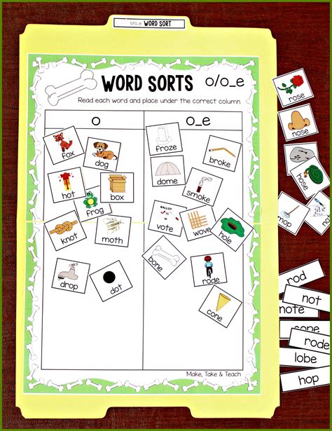 Blog Printable Word Sorts For Practicing Word Patterns First Grade Word Sorts - First Grade Word Sorts