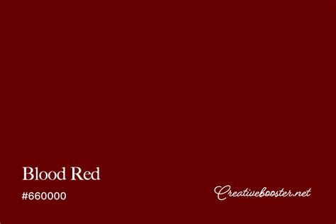 blood red color code
