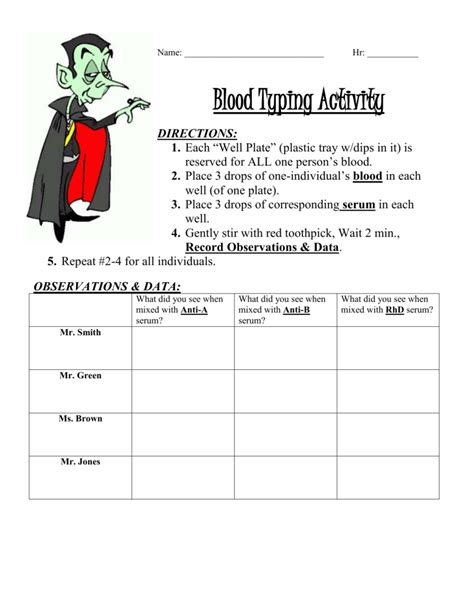 Blood Type And Inheritance Worksheet Blood Types Worksheet - Blood Types Worksheet