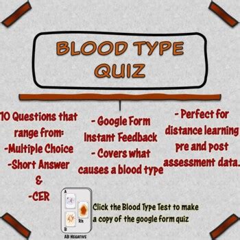Blood Type Quiz Amp Worksheet For Kids Study Blood Types Worksheet Middle School - Blood Types Worksheet Middle School