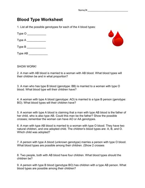 Blood Type Worksheet Free Printables Worksheet Blood Types Worksheet - Blood Types Worksheet