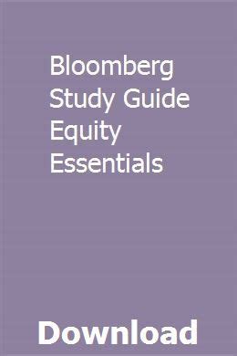 Read Online Bloomberg Equity Essentials Answers 