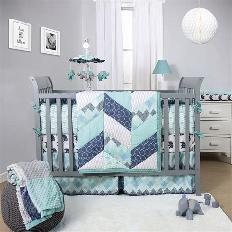 Blue And Green Nursery Bedding Sets For Twins Match The Pairs For Nursery - Match The Pairs For Nursery