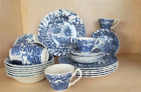 Blue And White Antique Dishes