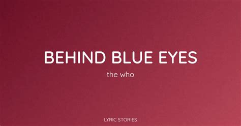Blue Behind Eyes