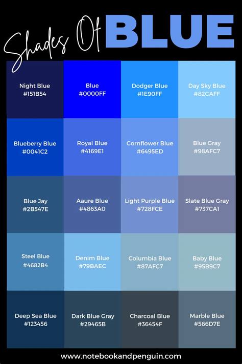 blue color codes