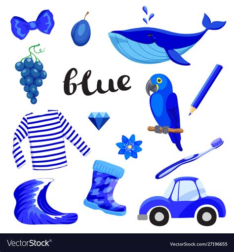 Blue Color Objects Set Learning Colors For Kids Blue Color Objects For Kids - Blue Color Objects For Kids