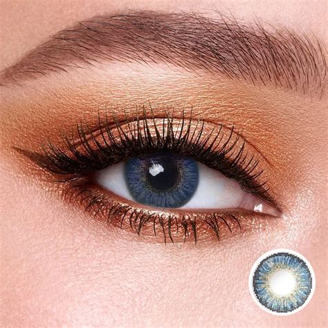 blue colored contacts