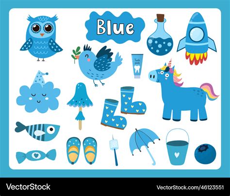 blue colored things