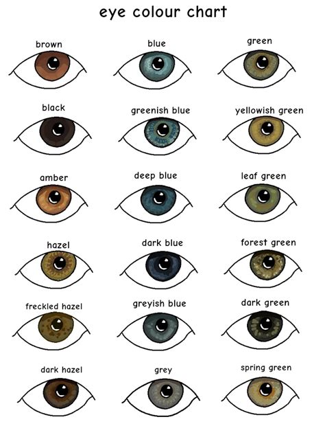 Blue Eye Color Chart