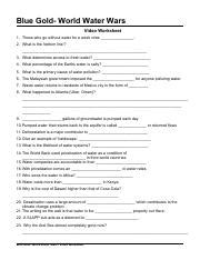 Blue Gold World Water Wars Worksheet Answers Blue Gold Worksheet Answers - Blue Gold Worksheet Answers