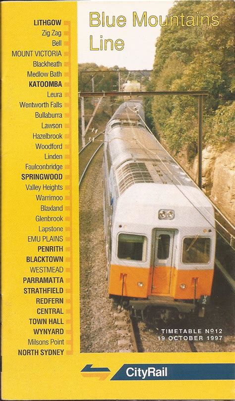 Blue Mountains Line Timetable