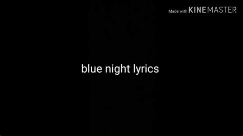 blue night lyrics for