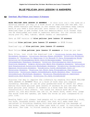Download Blue Pelican Java Answers Lesson 16 