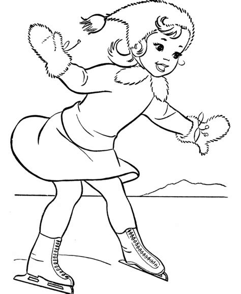 Bluebonkers Printable Winter Coloring Sheets Skating Costume Ice Skaters Coloring Pages - Ice Skaters Coloring Pages