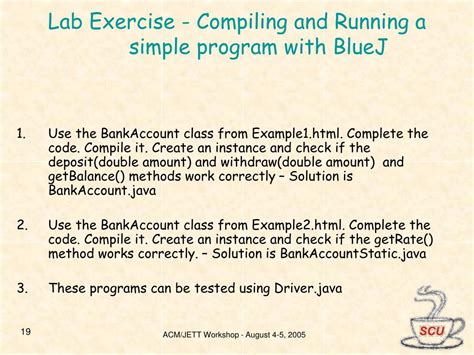 Bluej Exercise Answers