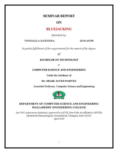 bluejacking seminar report