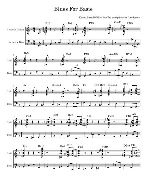 Blues For Basie Score