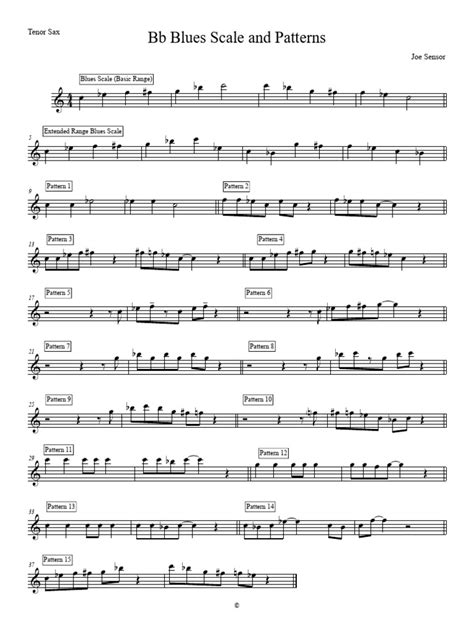 Blues Patterns Tenor