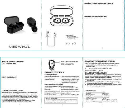 Read Online Bluetooth Headphones In Ear Headphones Owner S Manual 