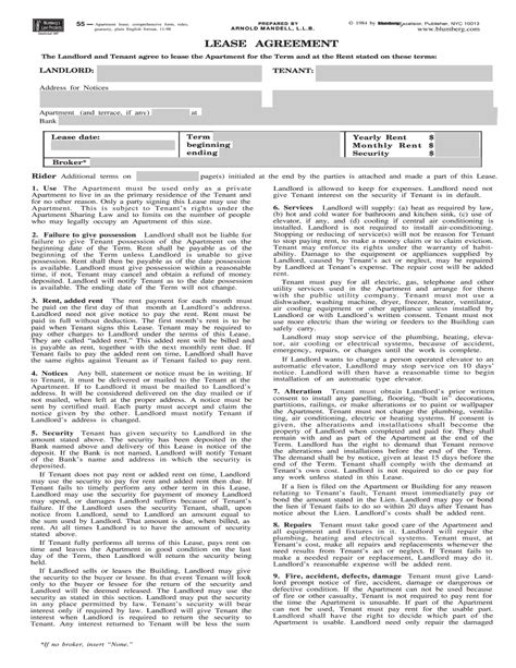 Full Download Blumberg T 186 Lease Form 