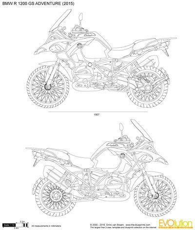 bmw 1200 gs technische zeichnung