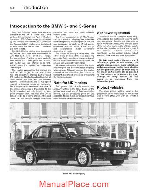 bmw e30 e28 e34 service manual