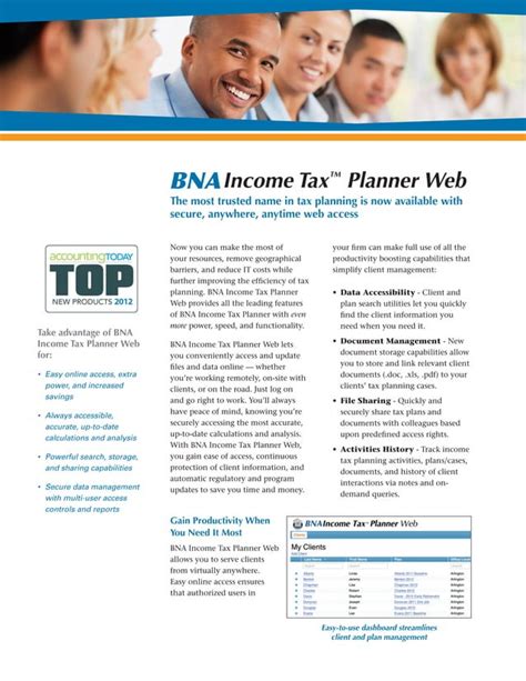 Read Bna Income Tax Planner 