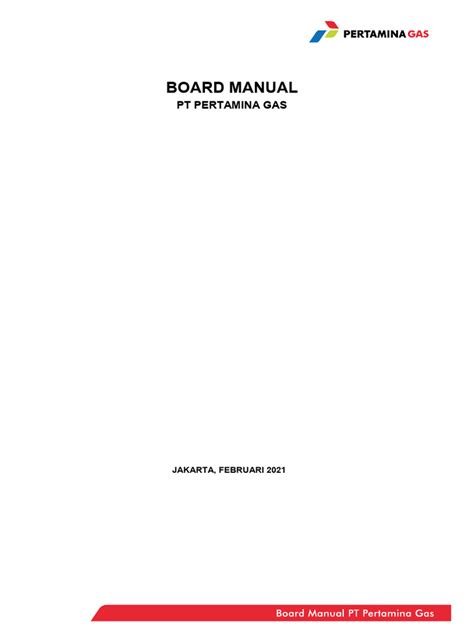 Board Manual Pertamina
