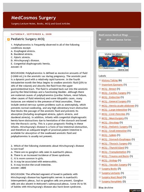 Board Pediatric Surgery Mcq With Answers