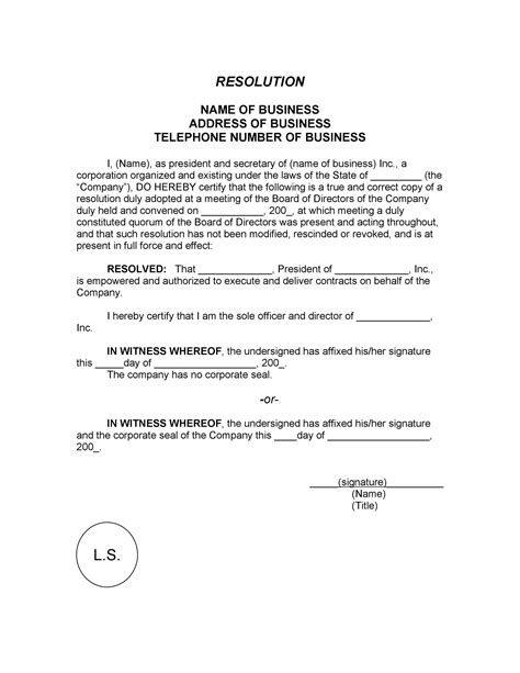 Full Download Board Resolution For Closure Of Company 