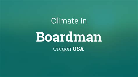 boardman oregon weather