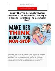 Bobby Rio The Scrambler Study Guide