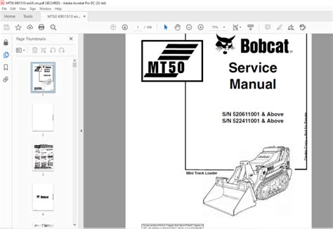 Download Bobcat Mt 50 Service Manual 