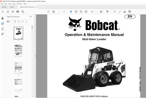 Full Download Bobcat S630 Operator Manual File Type Pdf 