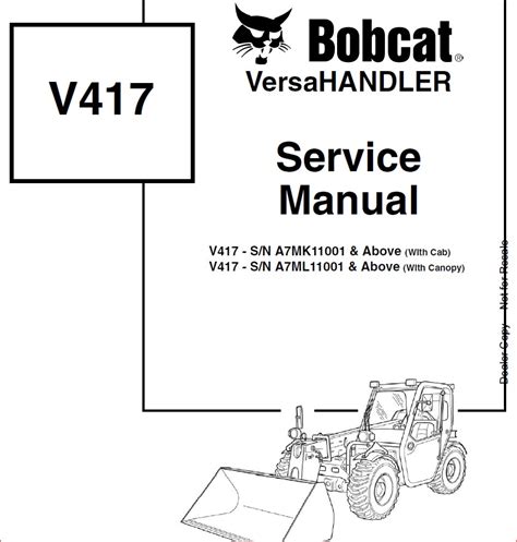 Read Bobcat V417 Service Manual 
