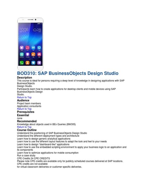 Bod310 Sap Businessobjects Design Studio